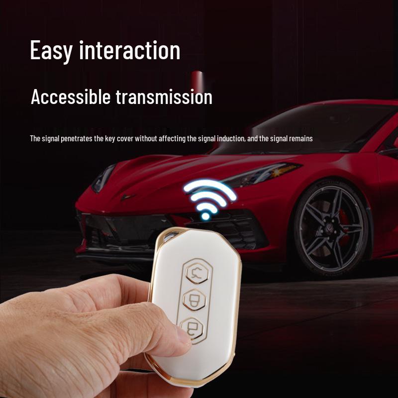 Fashionable Gold Edge TPU Key Cover for 2020 Wuling Ka Jie