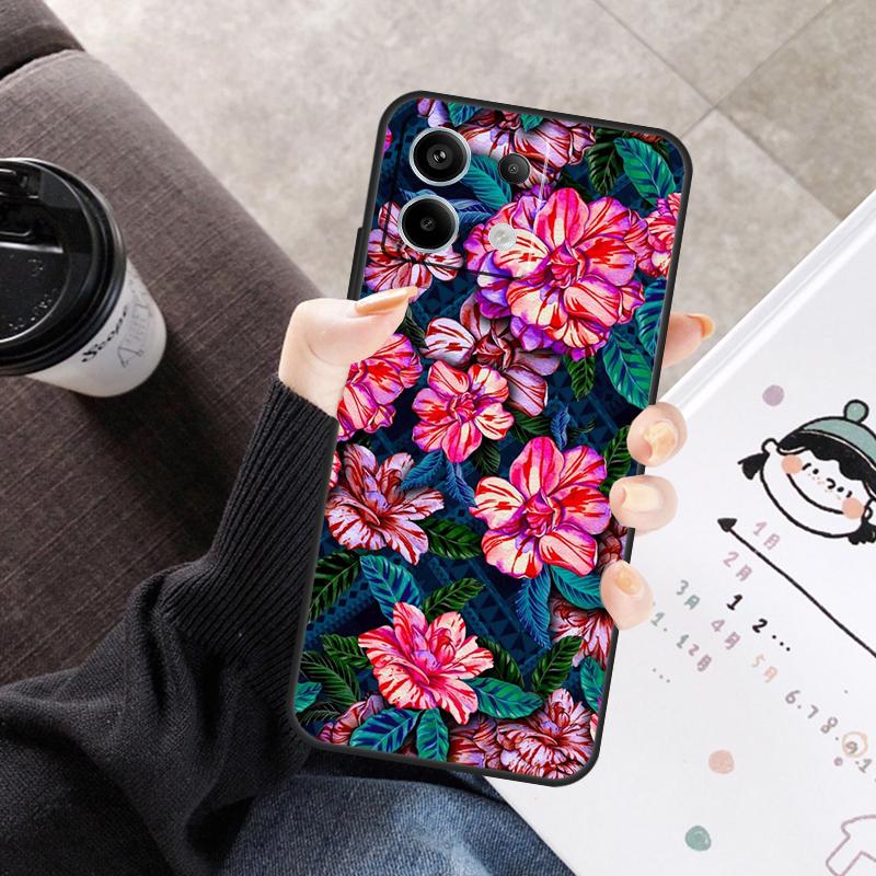 Tropical aloha Hibiscus  pattern Cover For Xiaomi Redmi Note 14 13 10 11 12 15 Pro Plus Case For Redmi 15 15C 14C 10C 12C 13C
