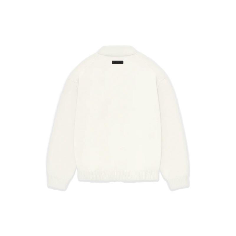 Fear of God Essentials Strickpolo Cloud Dancer Herren Oberteile Creme 192BT232181F