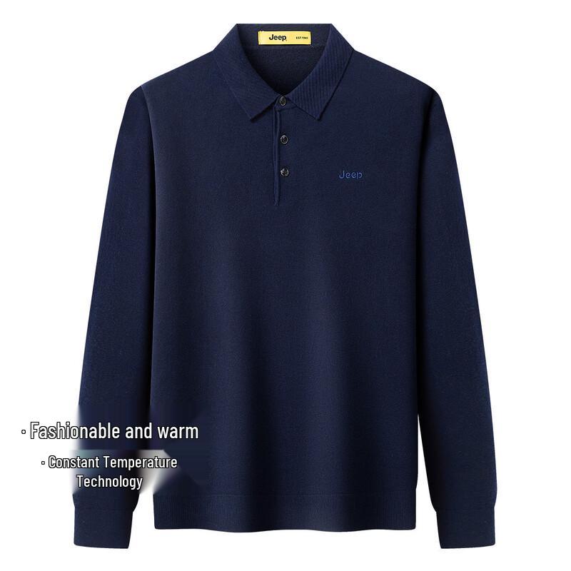 JEEP Men s Polo Collar Knitted Sweater XL
