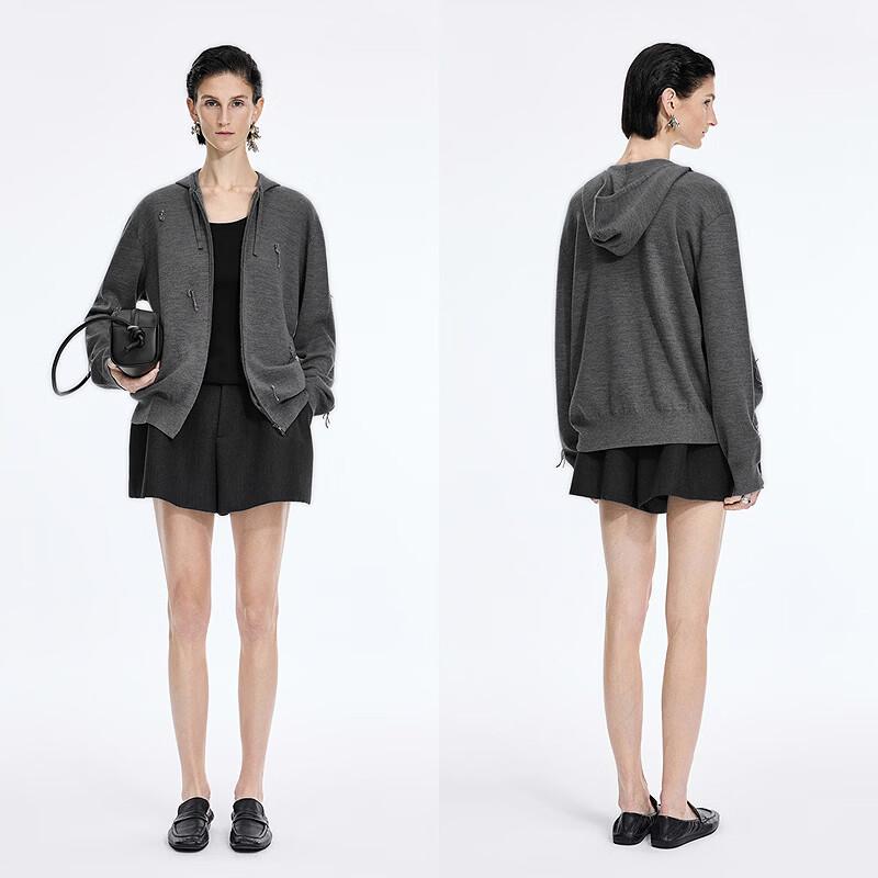 JNBY 26 Spring New Hooded Wool Knit Cardigan