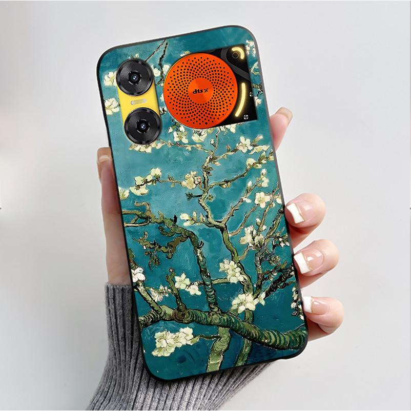 Printing Case For ZTE Nubia Music 2 Music2 Soft Silicone Black Shell For ZTE Nubia Music Z2353 Cover Cute Flower Cartoon Casing