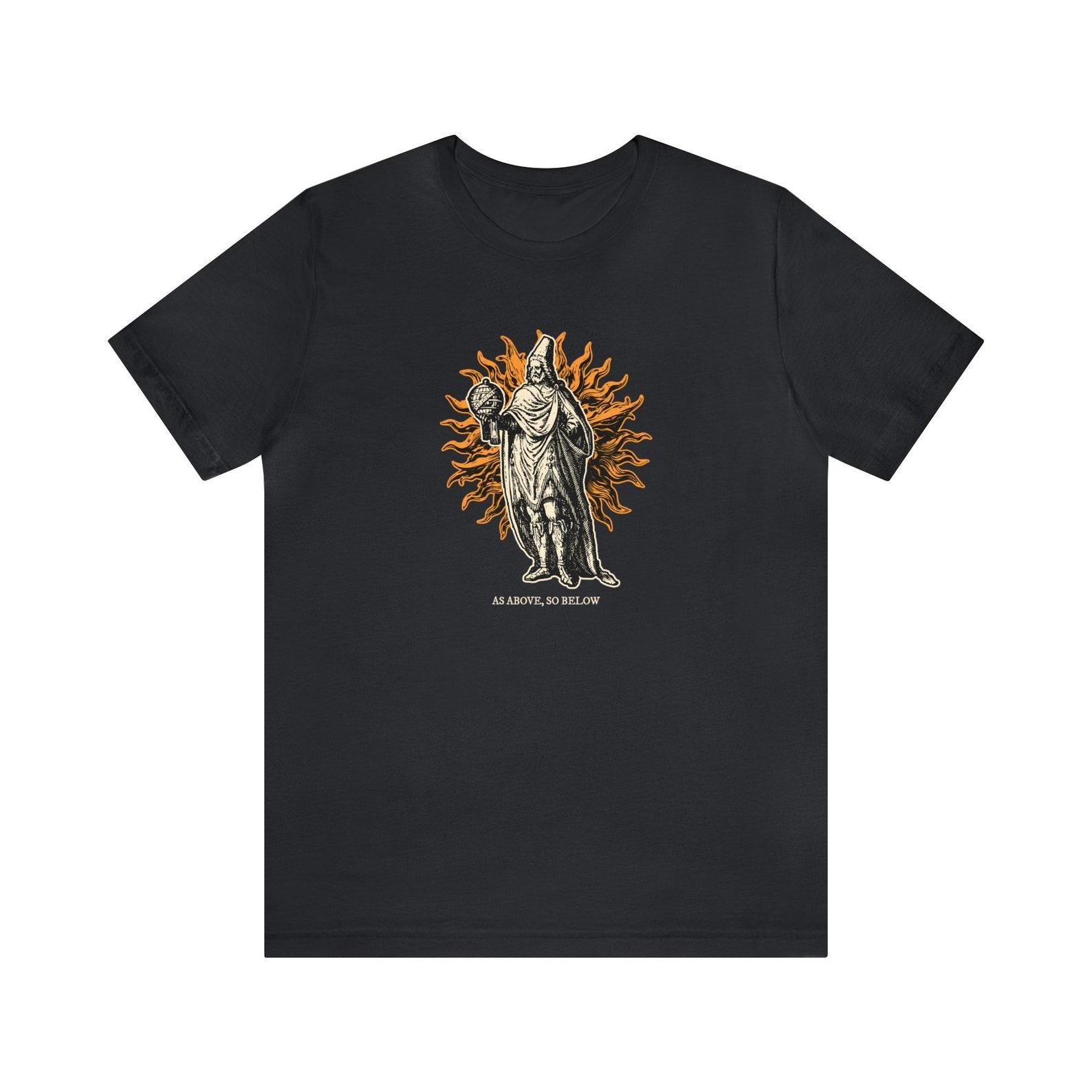 Hermes Trismegistus As Above So Below Heremtic Hermeticism Occult Philosophy T-shirt 4XL