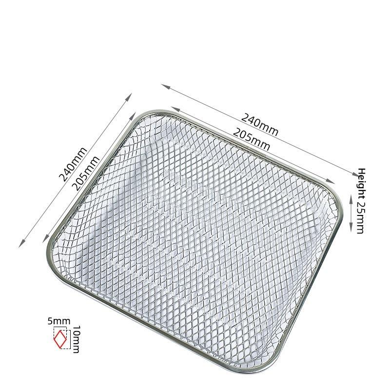 304 Stainless Steel Dried Fruit Mesh Frying Basket Mesh Suitable for Supor Midea Changdi and Joyoung Electric Ovens and Air Fry