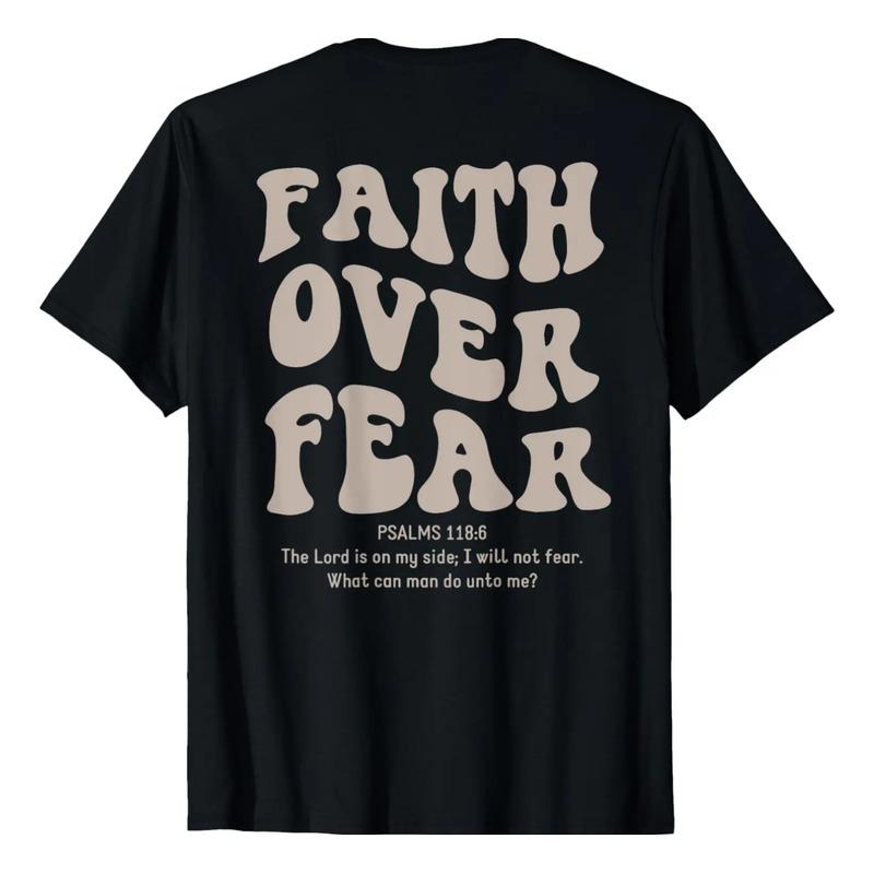 Camiseta Christian Shirt Faith Over Fear Para Mujeres Y Homb S разноцветный