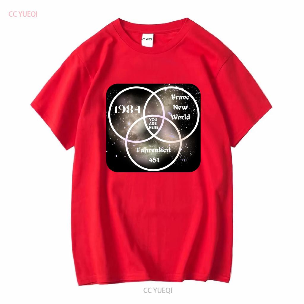 NEUES LIMITIERTES 1984 Brave World You Are Here Dystopie T-Shirt lang- oder kurzärmelig vintage gewaschen Herrenmode Streetwear