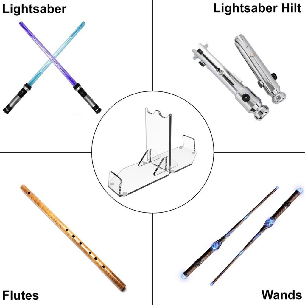 Display Holder Acrylic Lightsaber Display Stand Desktop Decorative Display Stand with Antiskid Pad Sword Holder