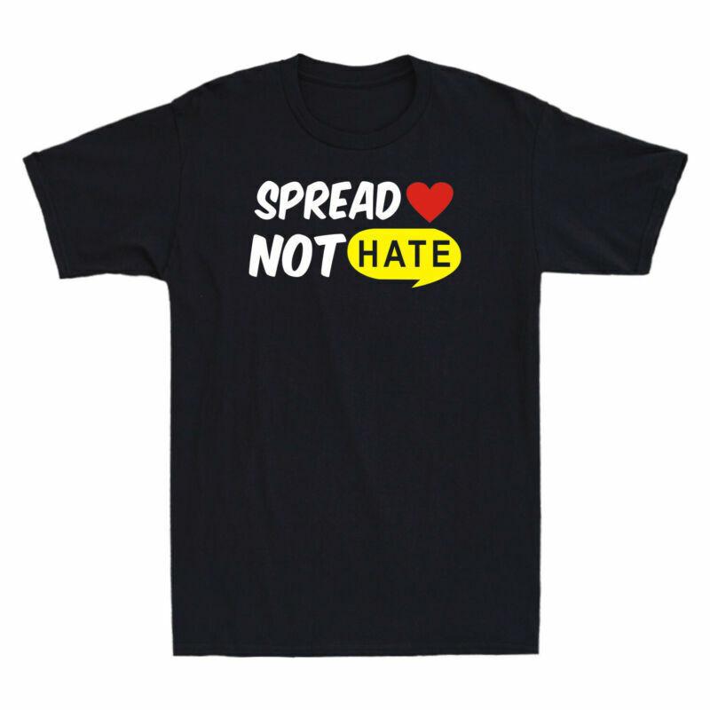 Cotton Be Love Hate Peace Spread Not Gift Unisexs Kind Sleeve TShirt Short Funny S