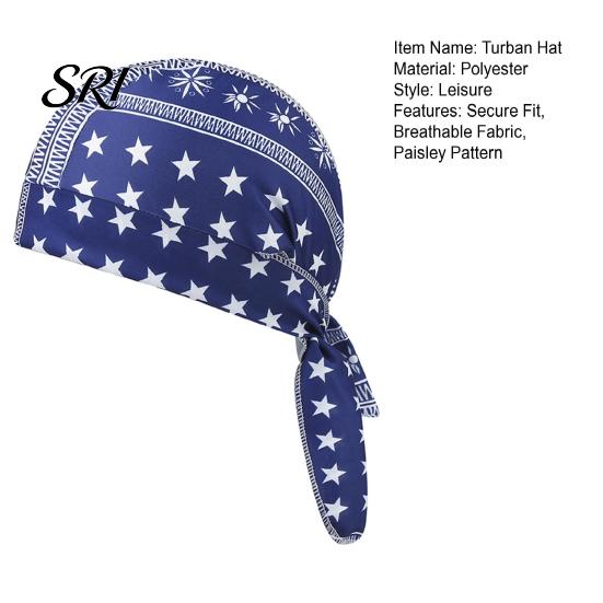 Elastic Strap Bandana Paisley Cooling Headscarf Cap Set, Sweat Wicking Adjustable Moisture-wicking Straps Fit Breathable Hand Washable Headwrap