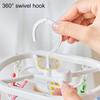 Clips Drip Hanger Oval Shape Moisture-proof Plastic Rotating Hooks Underwear Drying Rack Household Supplies
