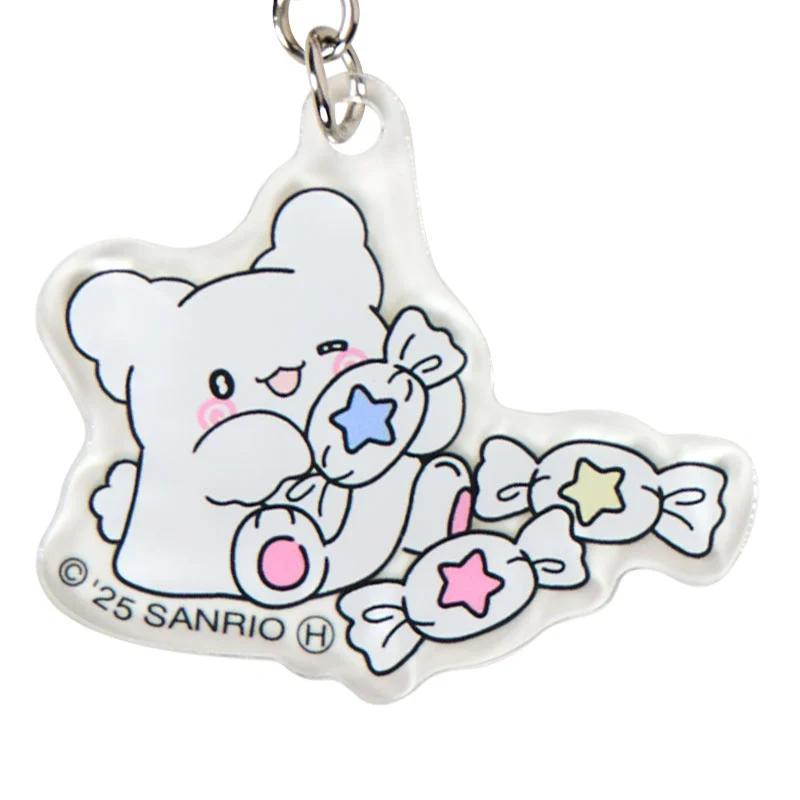 Sanrio HANAMARUOBAKE 3-piece Acrylic Keychain Pink (Pastel Sweets Pop)