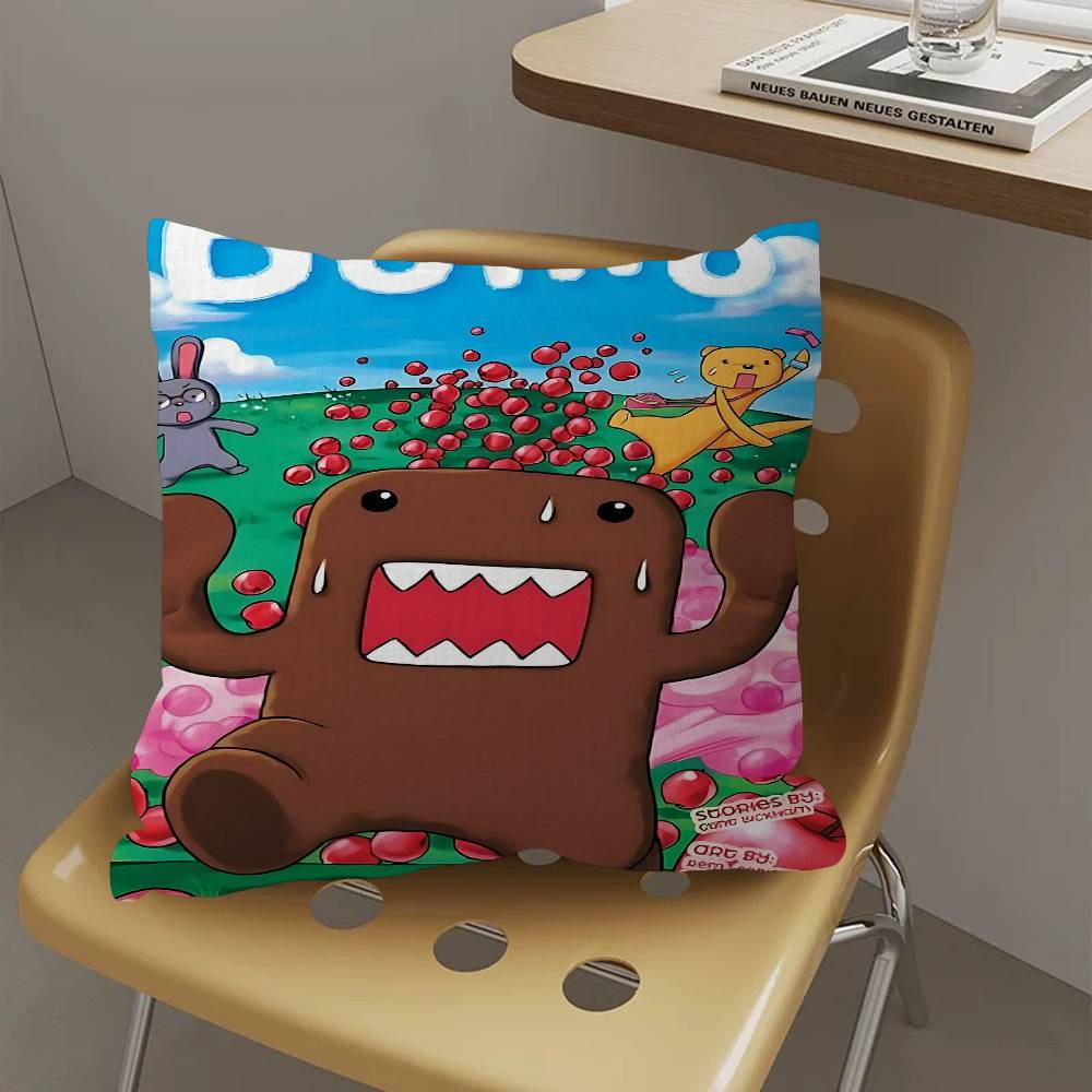 Cute Domo-Kun Pillow Cover Sofa Cushion Cover Home Room Decoration Children Gift