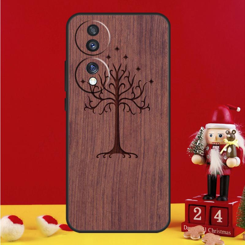Tree Flower Bamboo Wood Case For Honor Magic 8 5 6 7 Pro Honor Win RT 50 70 90 200 400 Lite X8c X9b X9c X9a X9d Cover