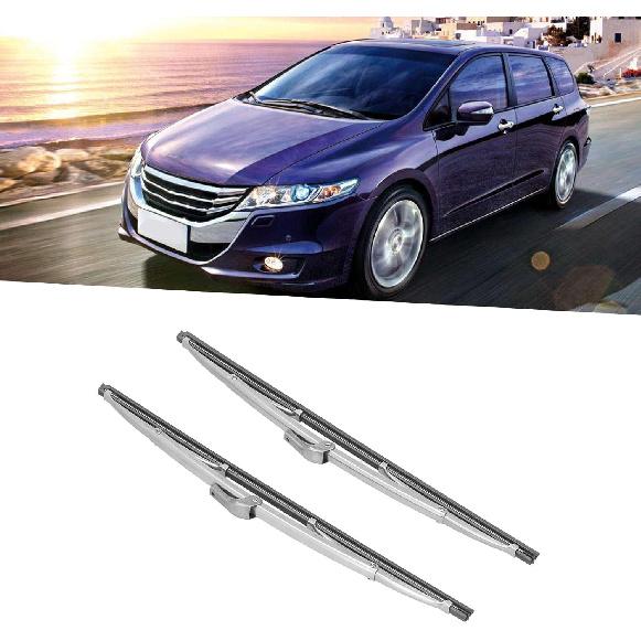 Front Windshield Wiper Blades, 12in/30.48cm Stainless Steel Polished Windshield Wipers Universal Quiet Wiper Blades for Auto Car