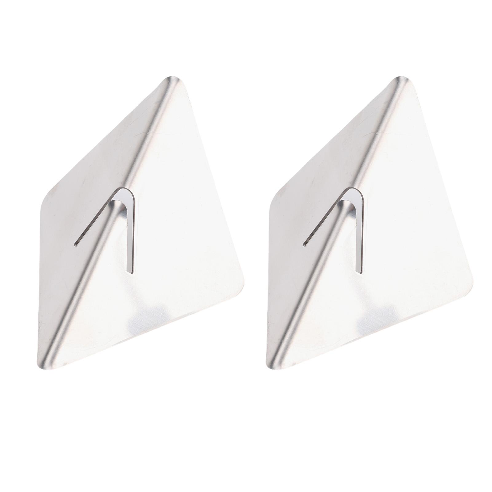 

2 Pcs Table Number Holder Stainless Steel Stable Triangle Shape Place Card Holder Restaurant Menu Card Stand