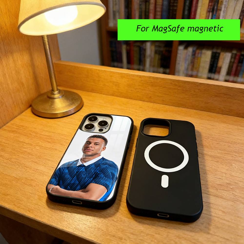 K-Kylian M-Mbappe Phone Case For iPhone17,16,15,14,13,12,11 Plus,Pro Magnetic with Magsafe Wireless Charging
