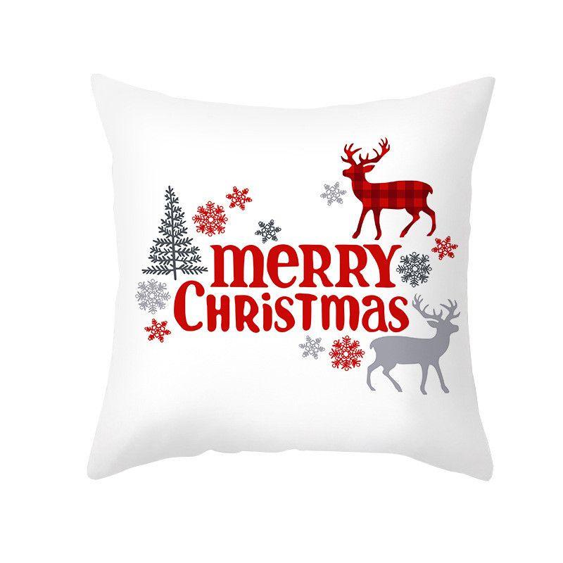 Festive Christmas Pillow Case Cushion Cover Featuring Adorable Reindeer Design