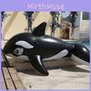 Giant Whale Water Fun Park Inflatable Floater Wholesale Adult Ride-on Inflatable Float Black Pvc 193*119cm
