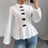 Dames Herfst en Winter Lange Mouw Temperament Slim Pullover Shirt Top
