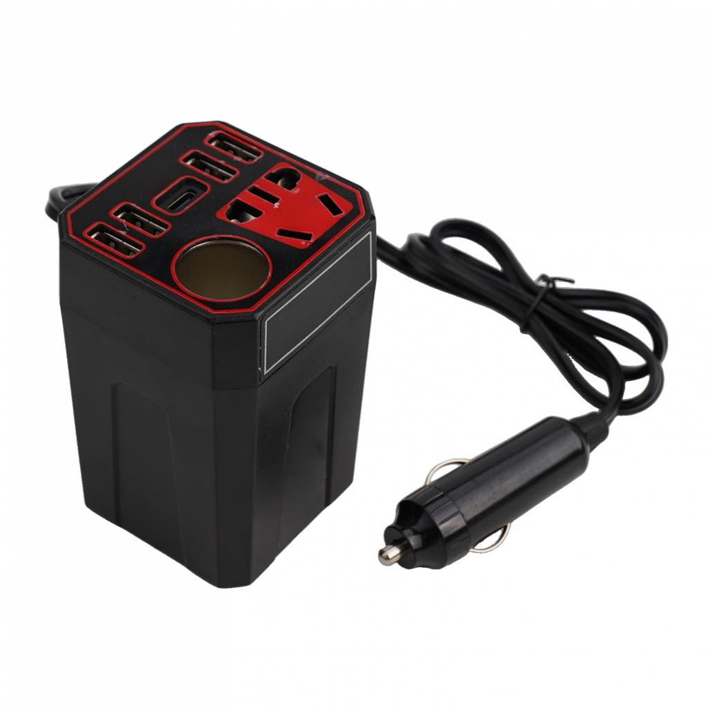 Inversor de Potência 12V 24V com Porta USB para Carregamento de Eletrônicos Domésticos