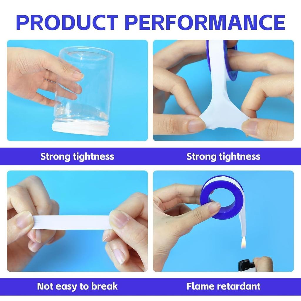 10 PCS Seal Tape Thread Seal Waterproof Leak Tape Duct Tape Plumbing Fitting Oil-Free Repair Tool Adhesives Sealants