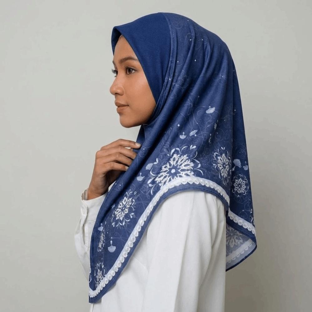 Breathable Eid Al-Fitr Long Floral Turban Adjustable Cotton Printed Arab Lady Headscarf Versatile Multiple Colors