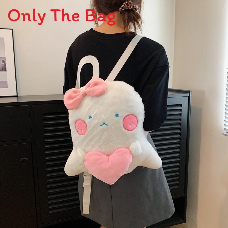 Pikachu Plush Animal Bag For Kids Street Style Soft Material With Zipper Closure For Casual Use
