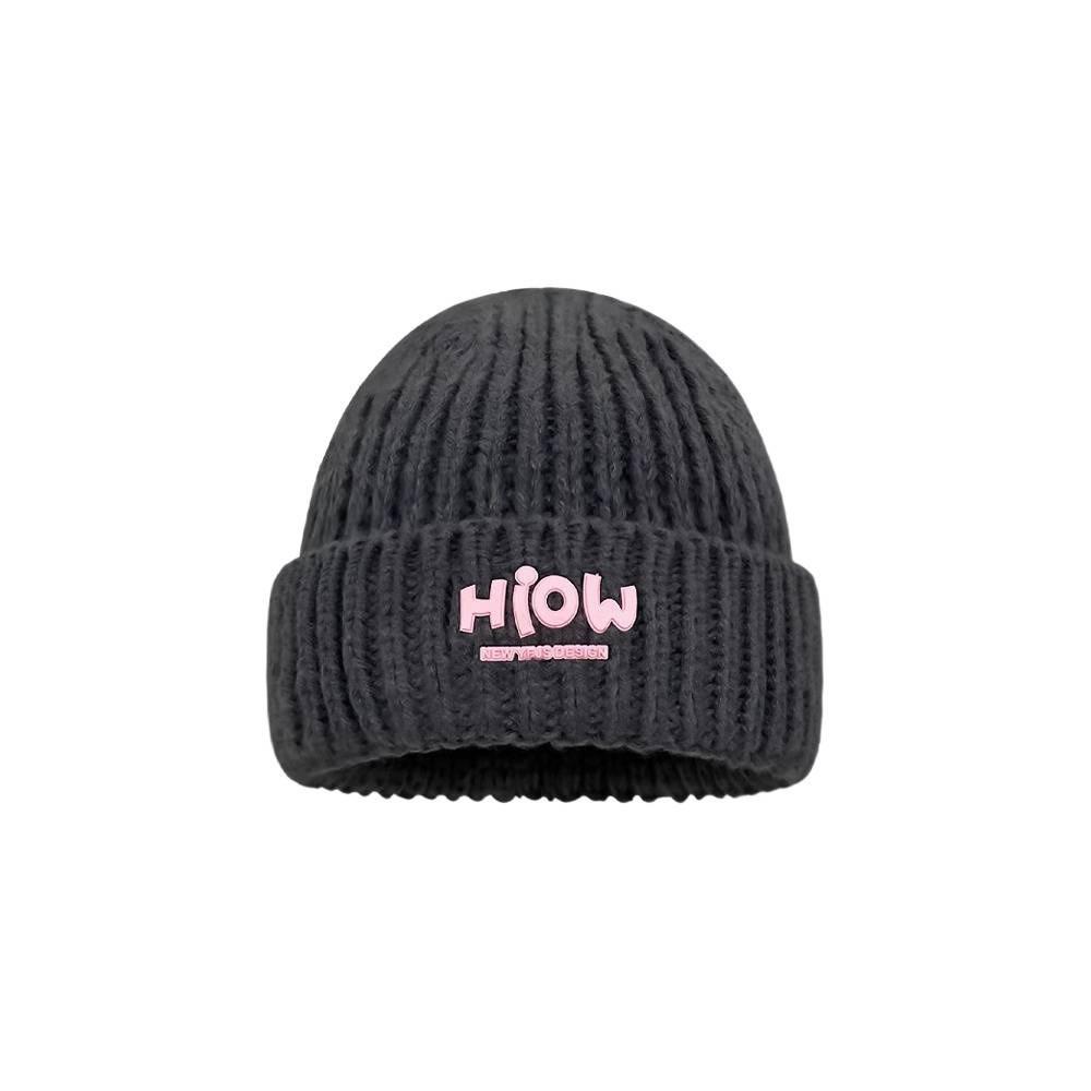 Hiow Letter Knitted Beanie For Winter Warmth Stylish Casual For Students