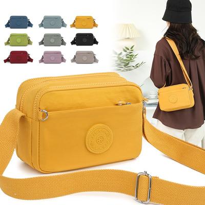 Middle Mother Oblique Span Bag Summer Simple Fashion Lightweight Multi-layer Nylon Bag Casual Personalized Shoulder Bag