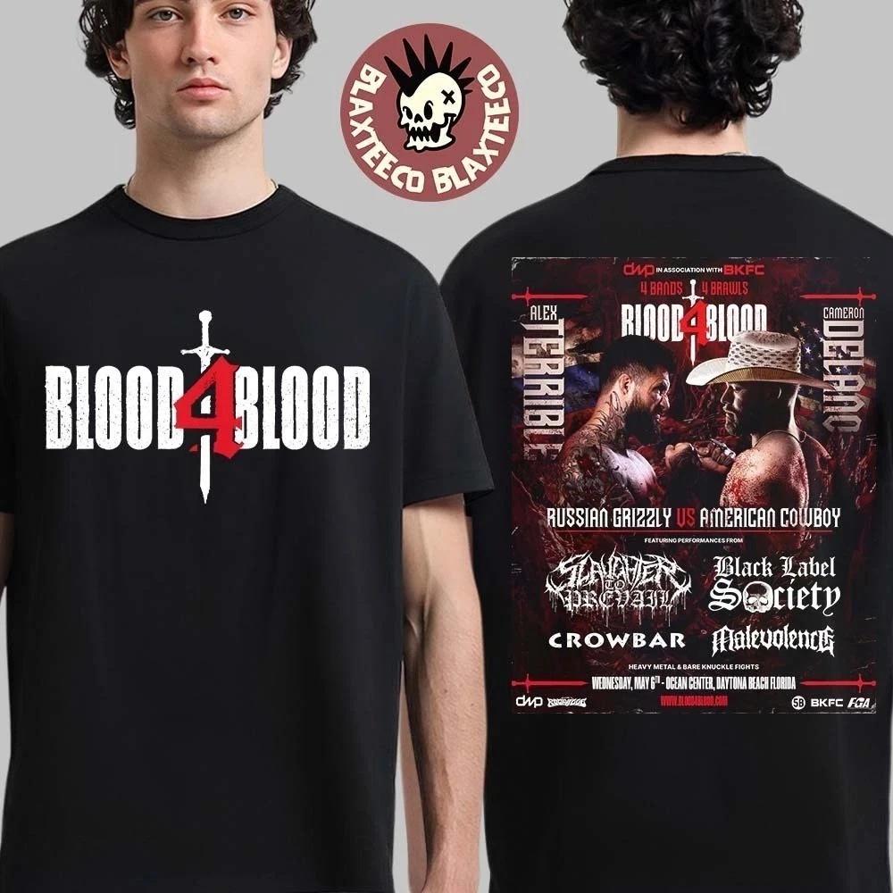 

Футболка Blood4Blood Concert 4 Band 4 Brawls 2026 - Подходит для мужчин и женщин, Удобная футболка европейского стиля - Мужские... S разноцветный