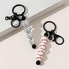 Baseball Volleyball Beaded Keychain Sport Themed Keychain Key Holder Keyring Accessory for Bag Charm Keychain Decoration