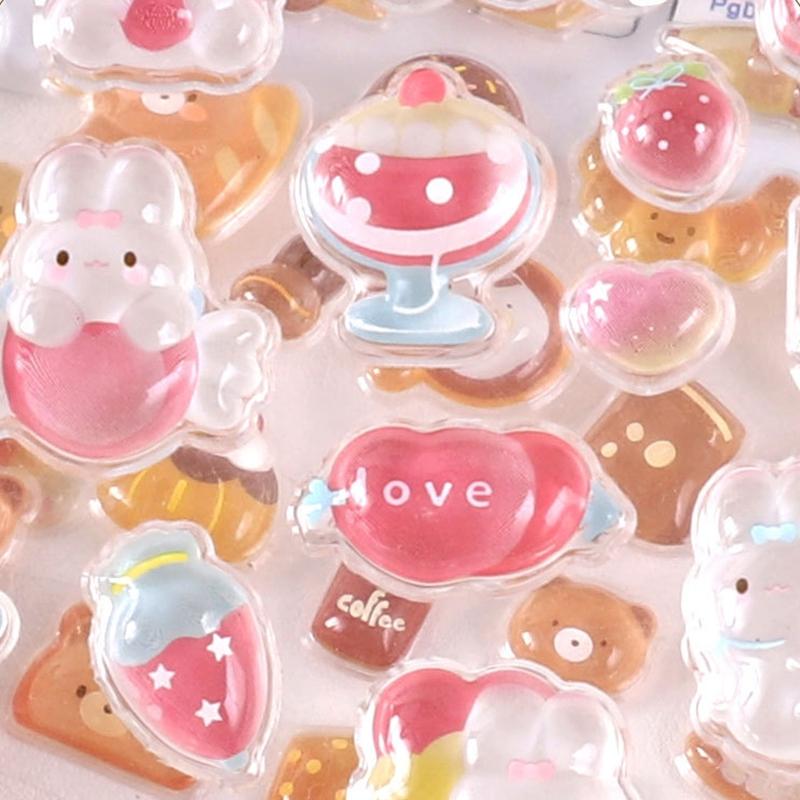 3d Relief Stickers Diy Solid Bonbondrop Phone Case Stickers Cute Animal Handmade Stickers Birthday Gifts Children 3d Stickers