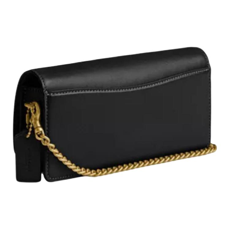 COACH Calfskin Wallet, Crossbody Bag, Shoulder Bag Small Women's Black CW586-B4BK