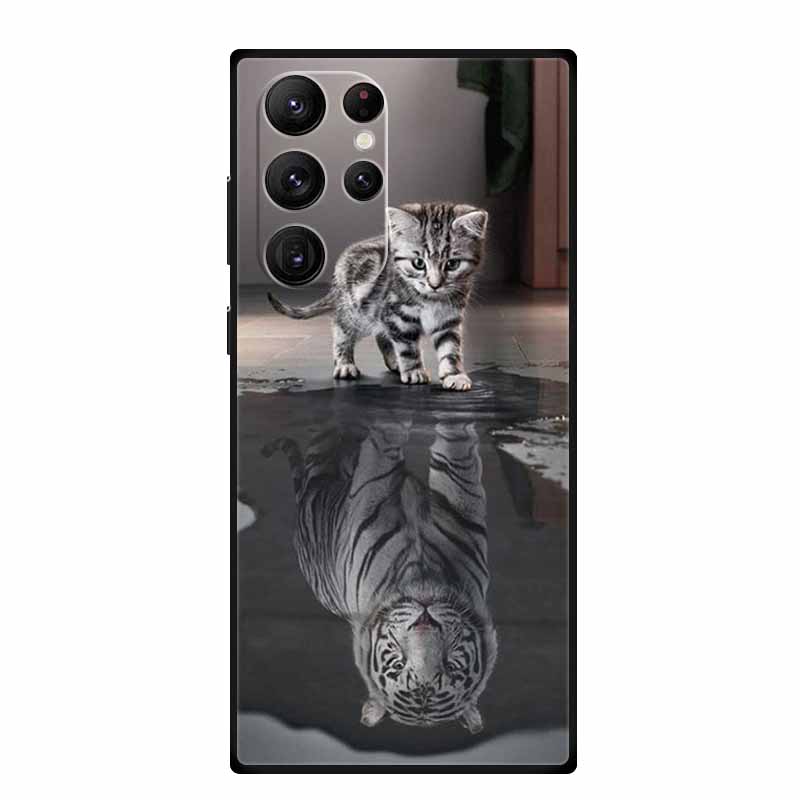 For Samsung S23 Ultra Phone Case Cover S23Ultra Black Silicone Soft Back Case For Samsung Galaxy S22 S23 Ultra Case S 23 Ultra