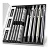 Four Candies 0.5mm Metal Mechanical Pencil Set with Case, 4 Pencils, HB Lead Refills, Eraser Included, Writing & Drafting, Non-slip Grip,