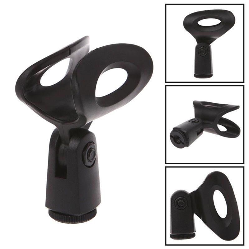 Mic Microphone Stand Accessory Flexible Plastic Clamp Clip Holder Mount