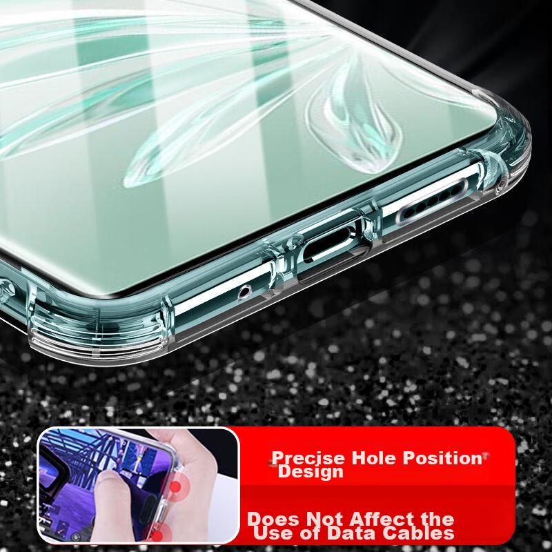 Kelleia Honor 70 Phone Case, Honor 70 Protective Cover, Full Protection Shockproof TPU Airbag Soft Case/Protective Case, Transparent, 6.67 Inches