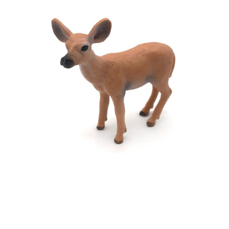 Home Party Decoration Static Decor Xmas Cute Deer Simulation Wild Animal Toy Set