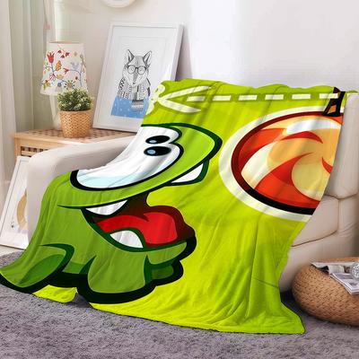 Puzzle Game Cut the Rope Blanket For Sofa Office Bed Plane Travel Sleep Read Relax Camping Soft And Warm
