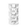 Revolving Shoe Rack, Multifunctional Shoe Cabinet with 5 Tiers, Round Rotating Shoe Rack 360-Degree Rotation, Height 115 Cm, Width 60 Cm, White