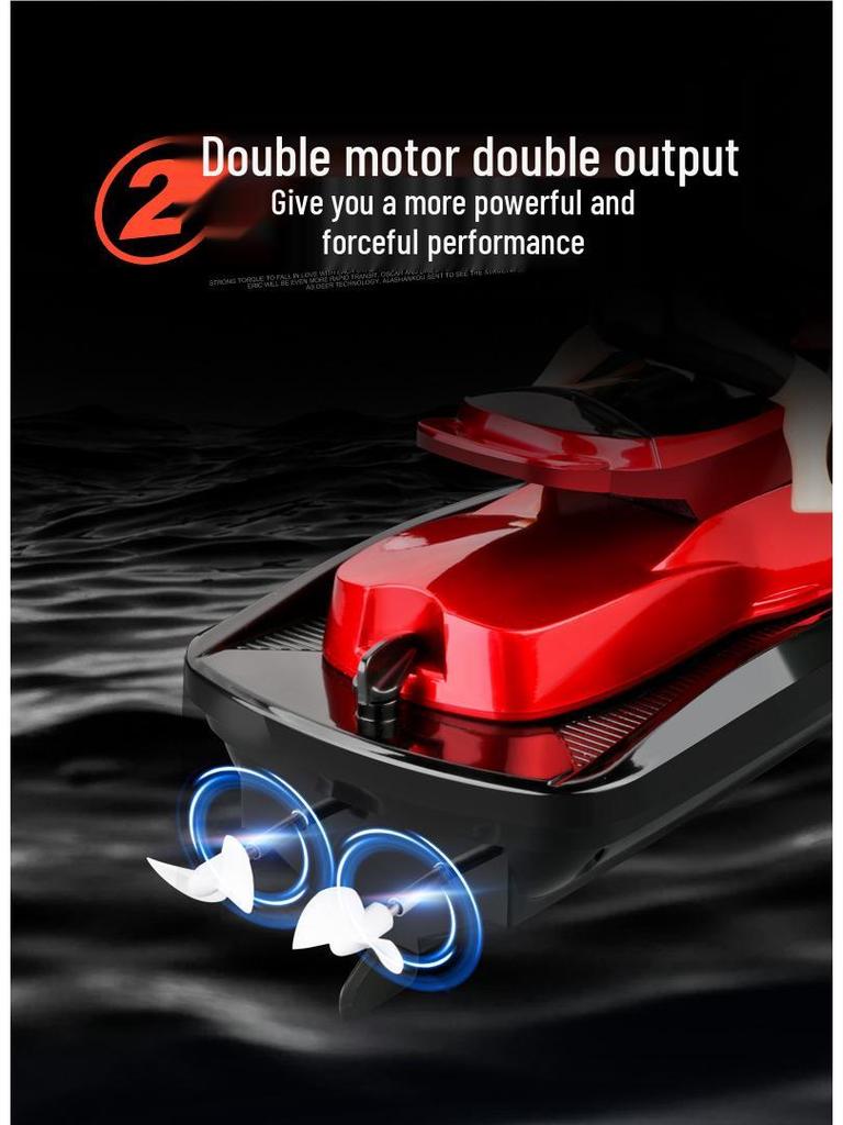 2.4G High-Speed Remote Control Motorcycle Speedboat - Electric Yacht Model Toy for Kids