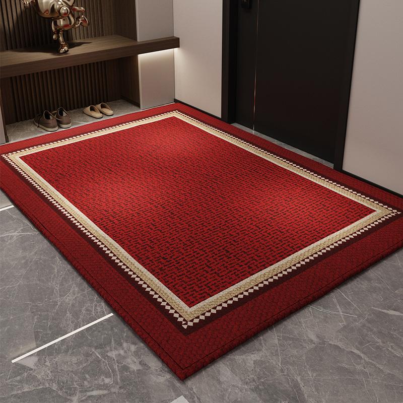Red Floor Mat, Entrance Door Mat, Entrance Door Foot Mat, Dirt-Resistant And Easy To Take Care Of, Non-Slip And Cuttable Carpet
