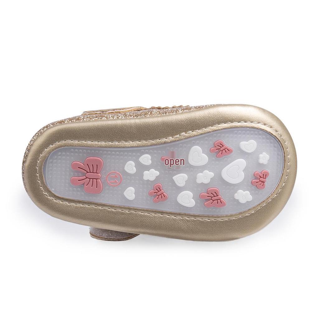 Baby Girl Princess Bow Sequin Shoes - Soft Sole Toddler Shoes