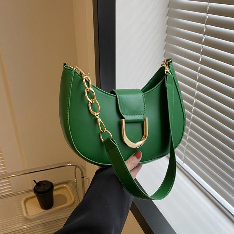 Women PU Leather Fashion Designer Crossbody Bags Travel Shoulder Bags Half Crescent Handbags Purse Ladies Underarm Bags CLE