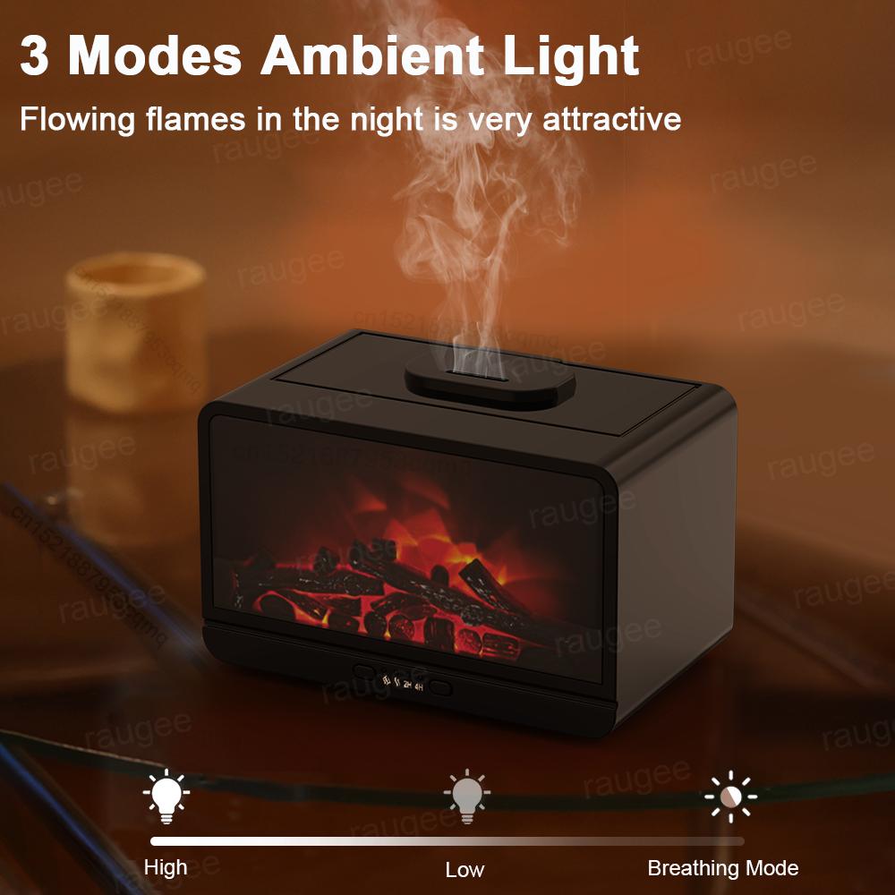 Kamin-Luftbefeuchter, ätherischer Öldiffusor, Flammen-Luftbefeuchter, Kamin-Diffusor, Feuer-Luftbefeuchter, Aromatherapie-Duftdiffusor