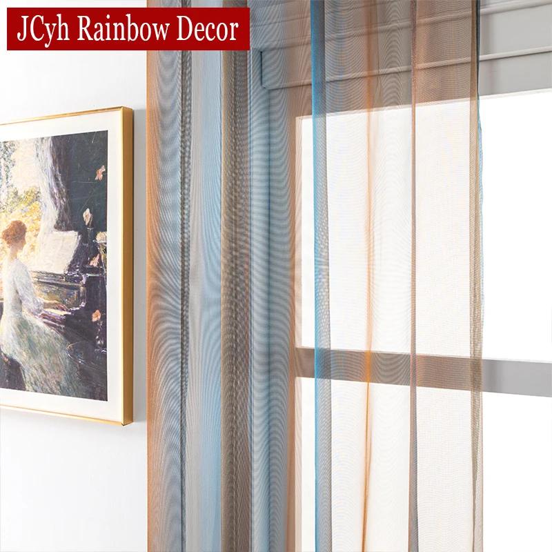 Luxury Sheer Tulle Curtains For Living Room Hall Window Curtain For Bedroom Voile Kitchen Door Curtains Modern Home Decor Drapes