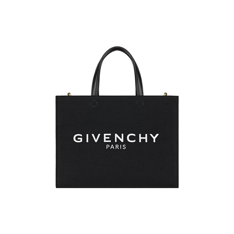 GIVENCHY Washed Cotton Canvas Tote Bag, Shopping Bag, Canvas Bag, Handbag Small Women's Black BB50UEB1F1-001