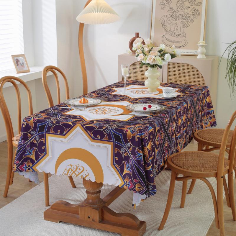 Față de masă 1BUC masă de sufragerie impermeabilă și rezistentă la grăsimi, tapițată cu țesătură din poliester