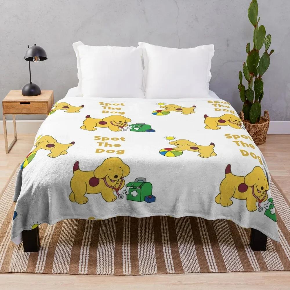 Exquisite Fashion Items Unisex White Spot The Dog Cartoon Throw Blanket Plush Heavy Soft Blankets