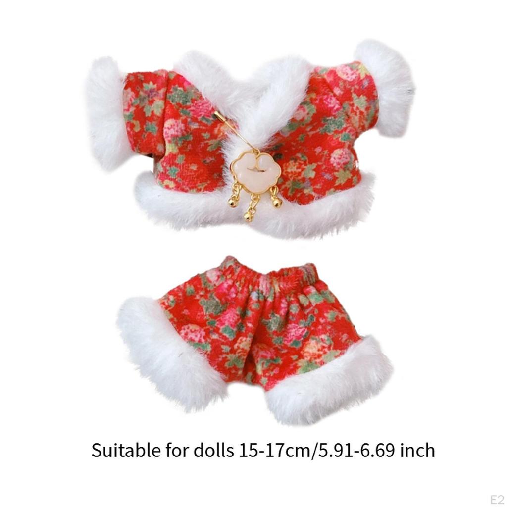 Cotton Doll Clothes Classic Tang Suit Accessories Clothing Dress Up Outifit Cute